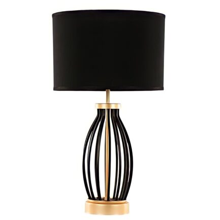 Modern Table Lamp Gold And Black Color (With Shade)