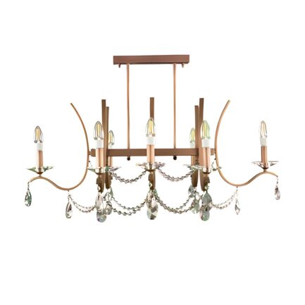 Tiara - 8 Bulbs - Brown Antique Matt
