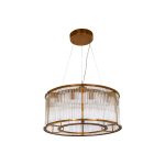 Tiara Ceiling Lamp - 12 Bulbs - Crystal X White Shades