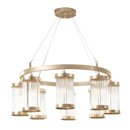Modern Ceiling Lighting Color Gold 8 Bulbs