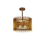 Tiara - 3 Bulbs - Gold & Brown Antique