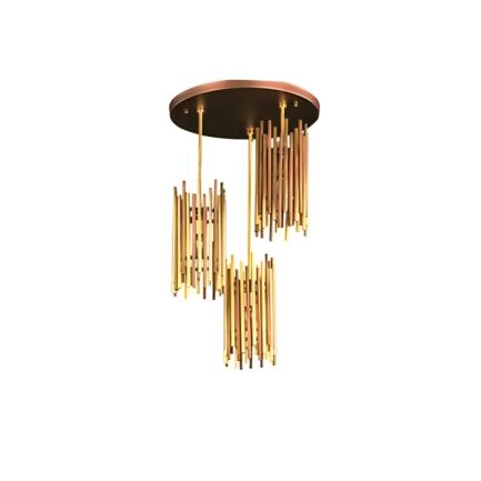 Tiara - 3 Bulbs - Gold & Brown Antique