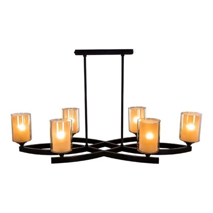 Tiara Ceiling Lamp - 6 Bulbs - Brown