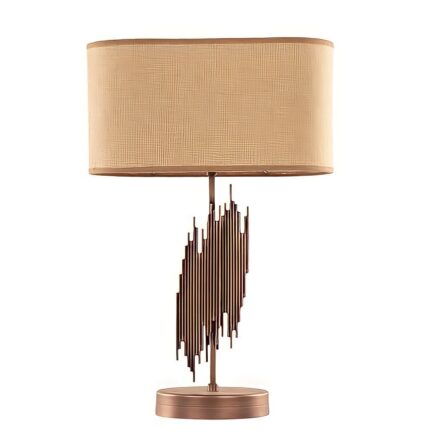 Modern Table Lamp Brown Materials (With Shade