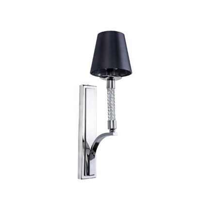 Tiara Wall Lamp - 1 Bulb - Crystal X Black Shade