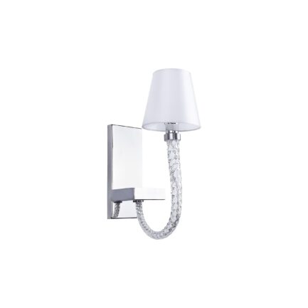 Tiara Wall Lamp - 1 Bulb - Crystal X White Shade