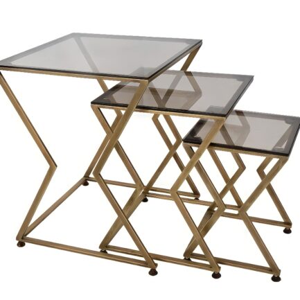 Tiara Side Table Zigzag 3 Pieces