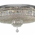 Ceiling Lamp Chrome Pendeloque - 9 Bulb