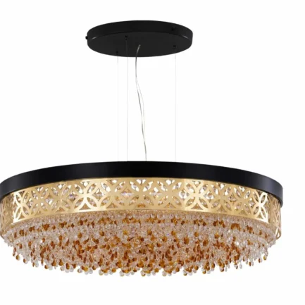 Ceiling Lamp Gold & Matte Gold Lacquer & Black - 12 Bulb