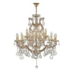 Chandelier Asfour 19 Bulbs Gold