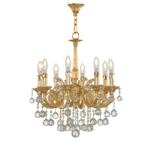 Chandelier Brand Asfour 8 Bulbs Gold