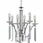 Chandelier Chrome Brand Asfour 6 Bulb