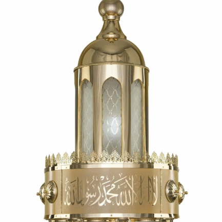 Chandelier S.zaib Di 60cm Gold Without Crystal 10 Bulb