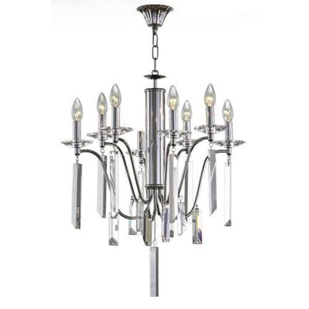 Crystal Chandelier Asfour 8 Bulbs