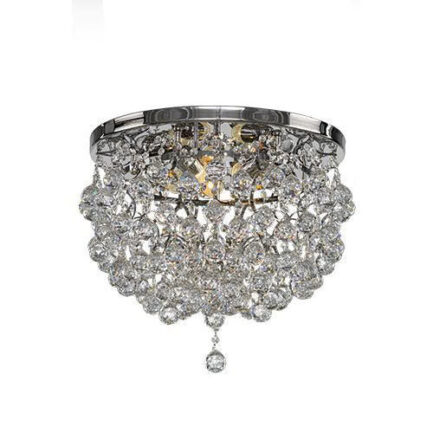 Empire Ceiling Lamp 5 Bulbs - Chrome - Ball Clear