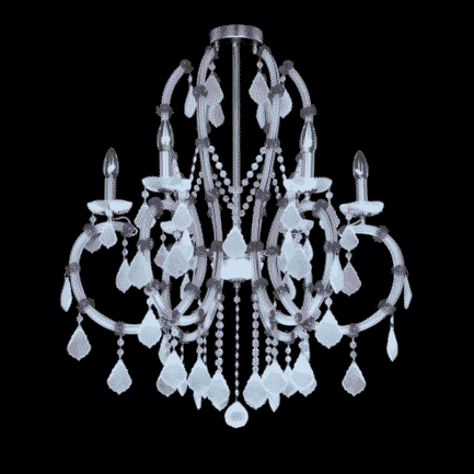 Modern Ceiling Lighting Color Chrome 6 Bulbs