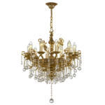 Classic Chandelier 10 Bulbs Oxide Gold