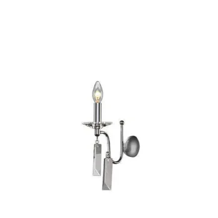 Alabaster - 1 Bulb - Chrome - Tr & Octagon Clear