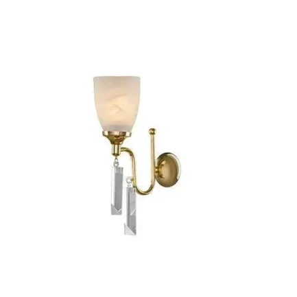 Alabaster - 1 Bulb - Gold - Drop Clear