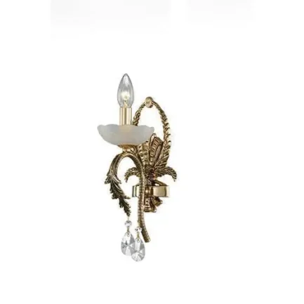 Alabaster - 1 Bulb - Gold Oxide - Pear Clear