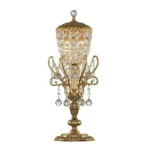 Classic Table Lamp Gold Oxide Crystal (Without Shade)
