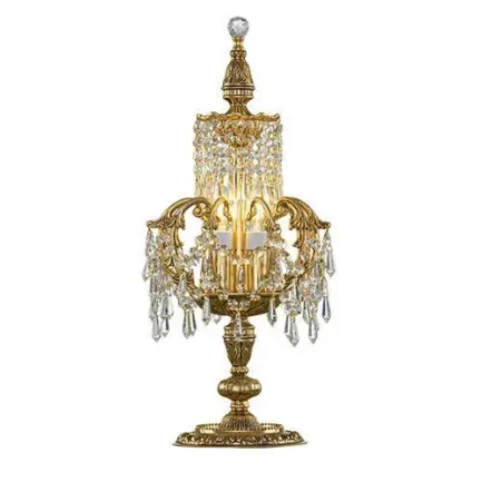 Classic Table Lamp Gold Oxide Crystals (Without Shade)