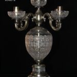 brass and crystal lamp