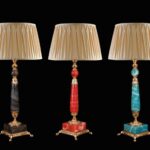 brass and marble lampshade
