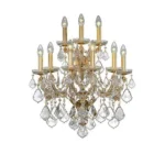 Teresa - 9 Bulbs - Gold - Pendeloque Clear