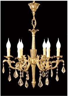 brass chandelier 6 arms